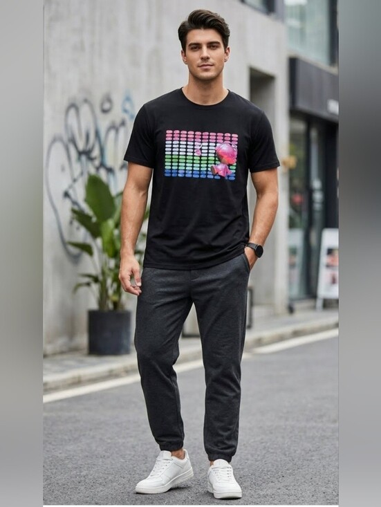 no brand Tops - L Bright Color Decal Shirt Sz 3xl Unisex